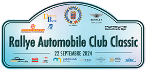 Plaque du Rallye Automobile Club Classic